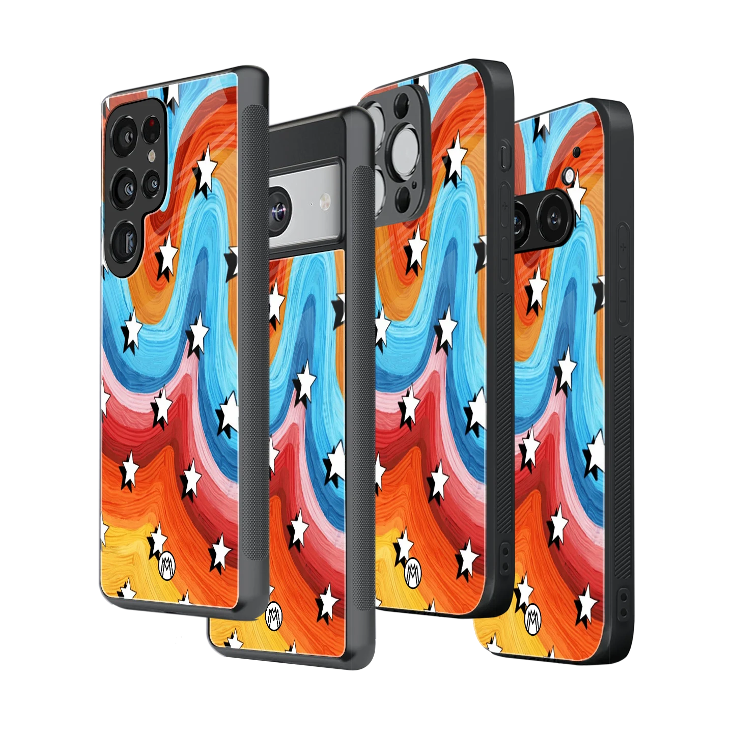 Stylish Glass Back Case for All Smartphones โ iPhone, Samsung, OnePlus, Pixel, Redmi, Oppo, Vivo, Motorola