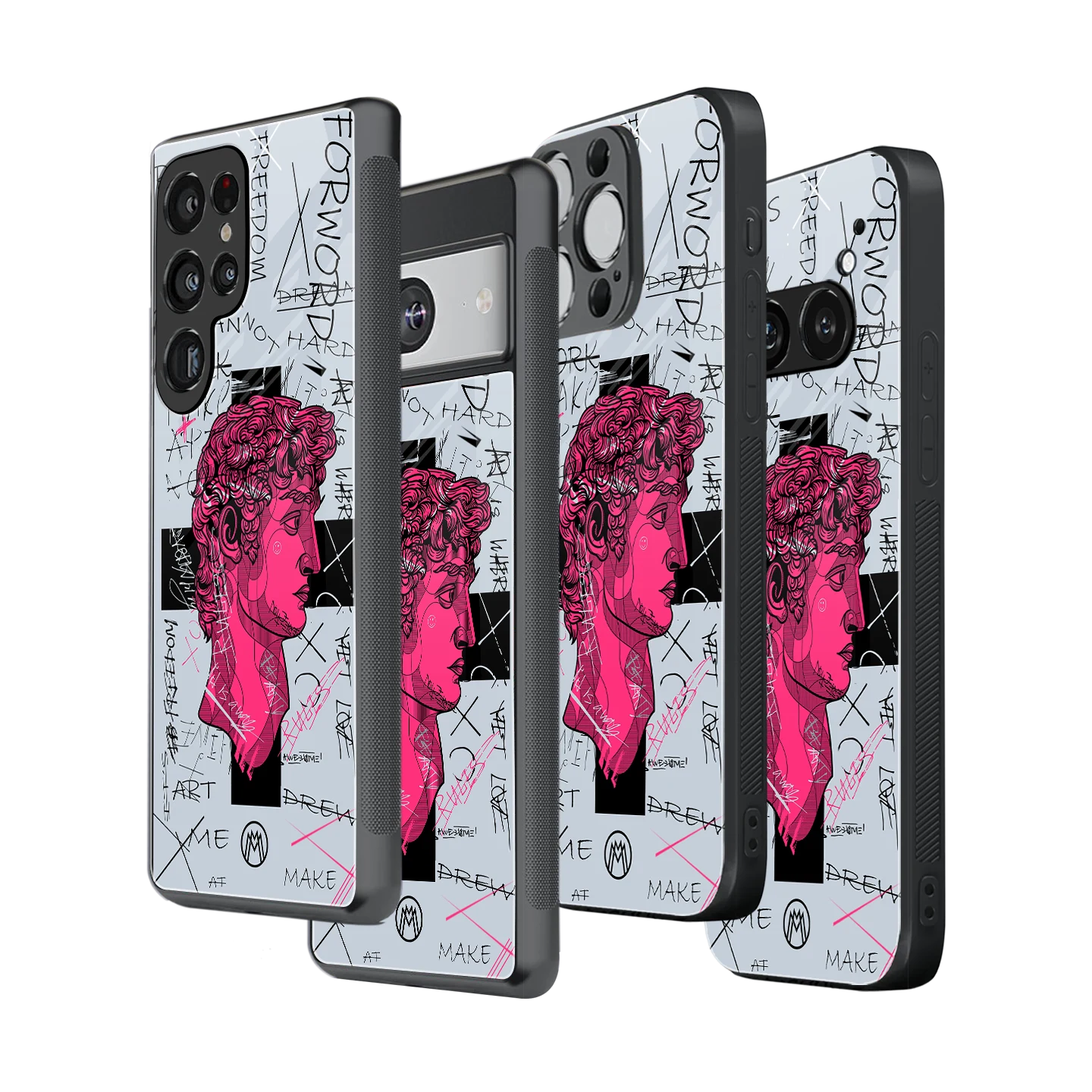 Stylish Glass Back Case for All Smartphones โ iPhone, Samsung, OnePlus, Pixel, Redmi, Oppo, Vivo, Motorola