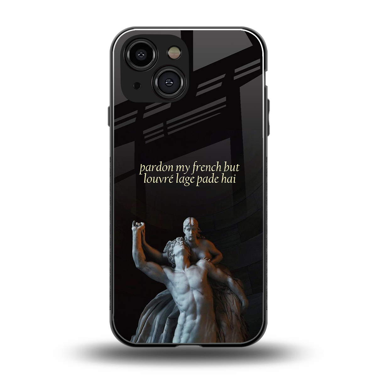 louvre back phone cover | glass case for iphone 13 mini