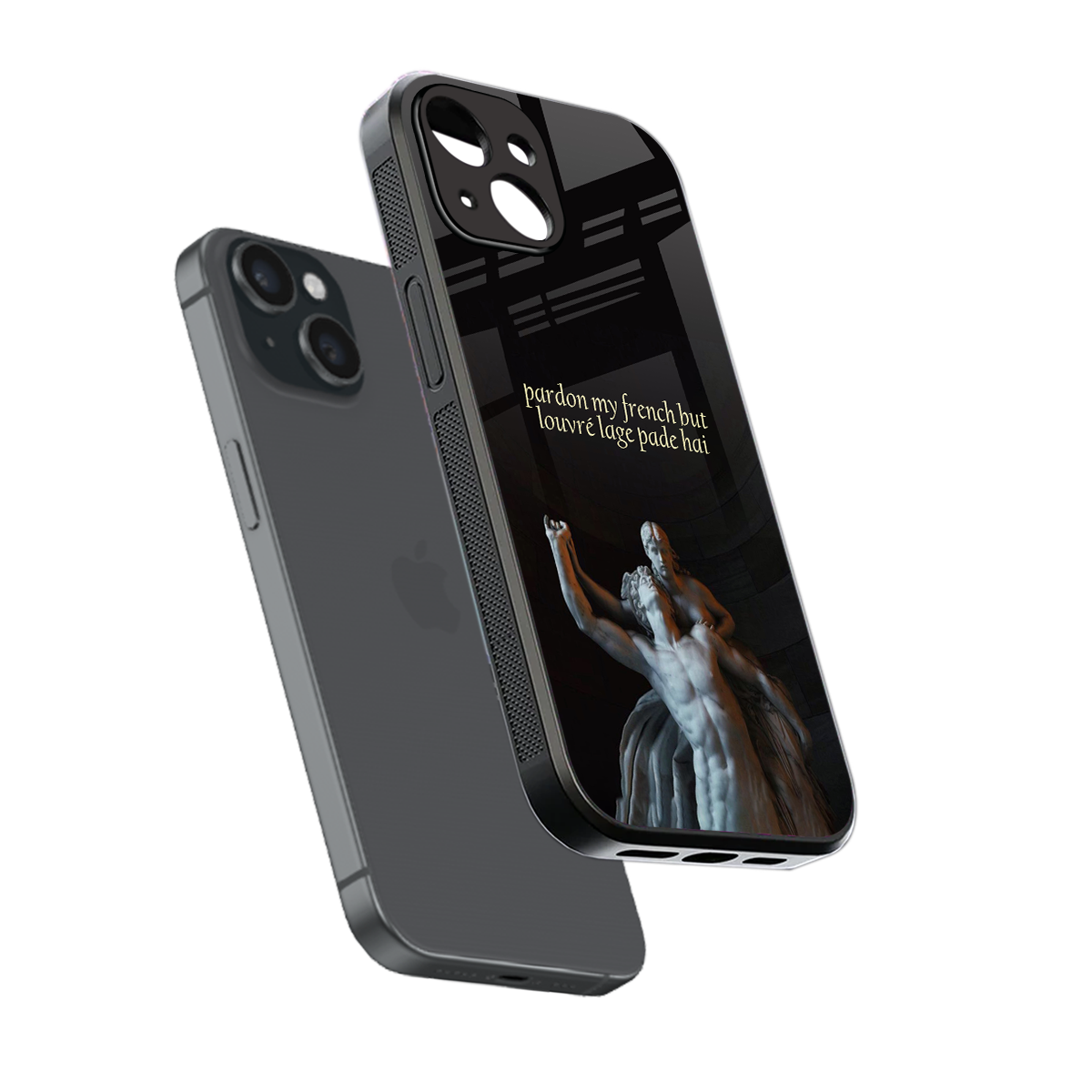 louvre back phone cover | glass case for iphone 13 mini