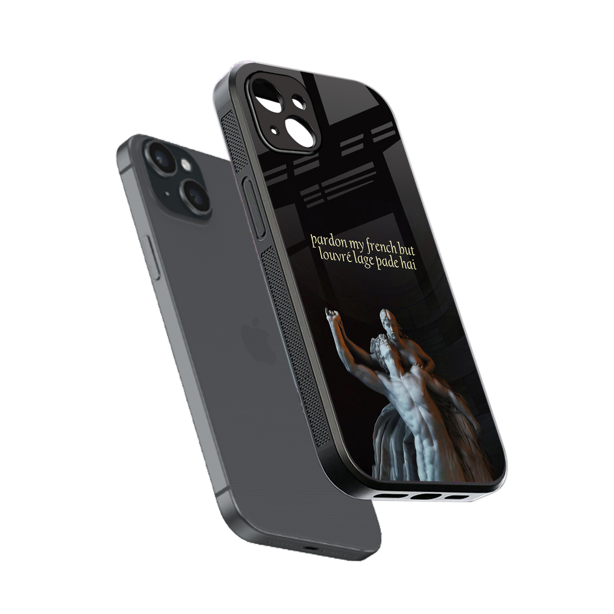 louvre back phone cover | glass case for iphone 14 plus