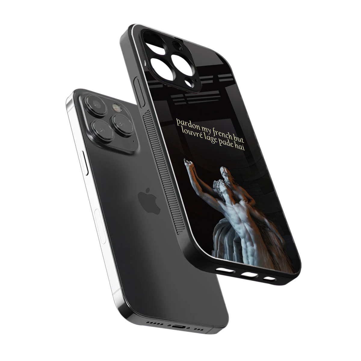 louvre back phone cover | glass case for iphone 14 pro max