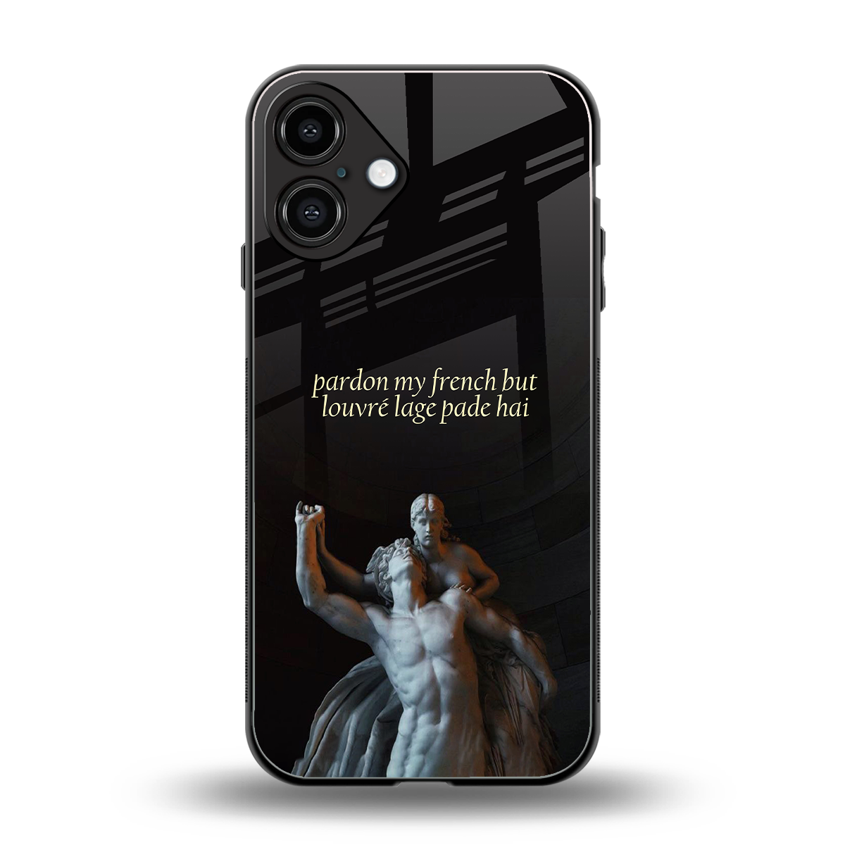 louvre back phone cover | glass case for iphone 16 plus