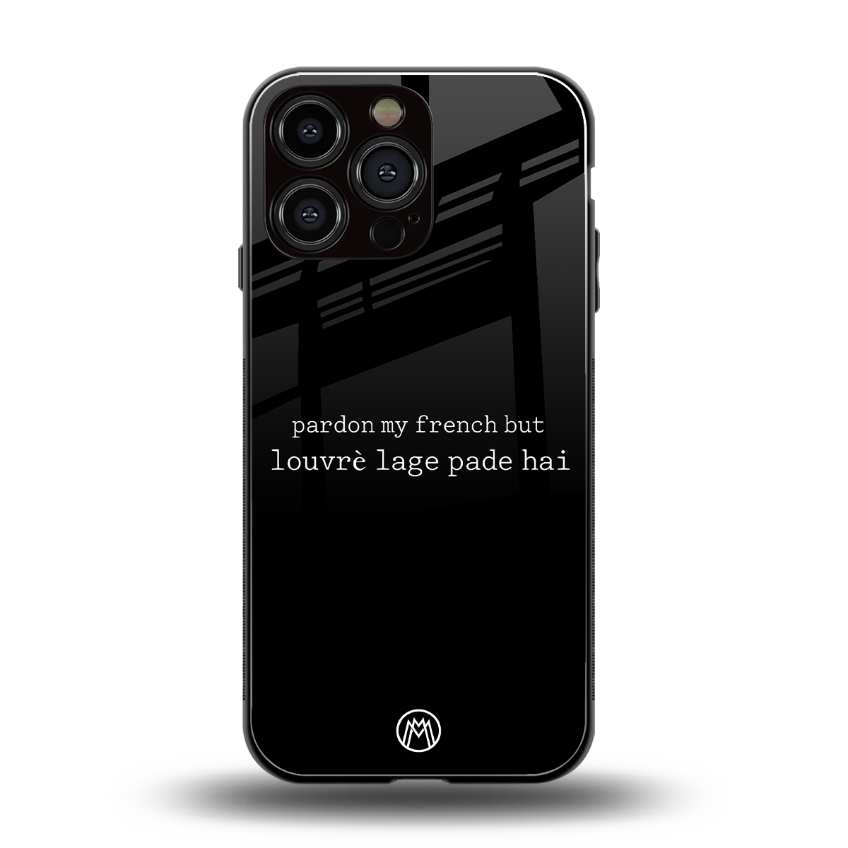 louvre lage pade hai back phone cover | glass case for iphone 14 pro max