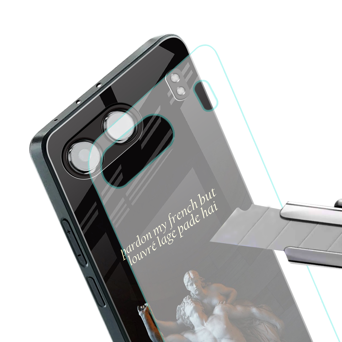 louvre back phone cover | glass case for oneplus nord 4