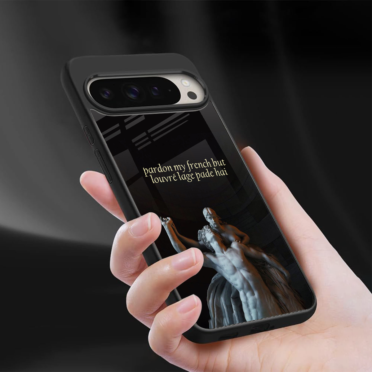 louvre back phone cover | glass case for google pixel 9 pro