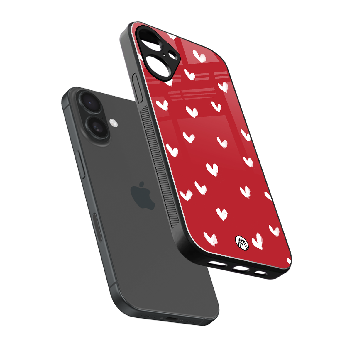 love is love red edition back phone cover | glass case for iphone 16 plus