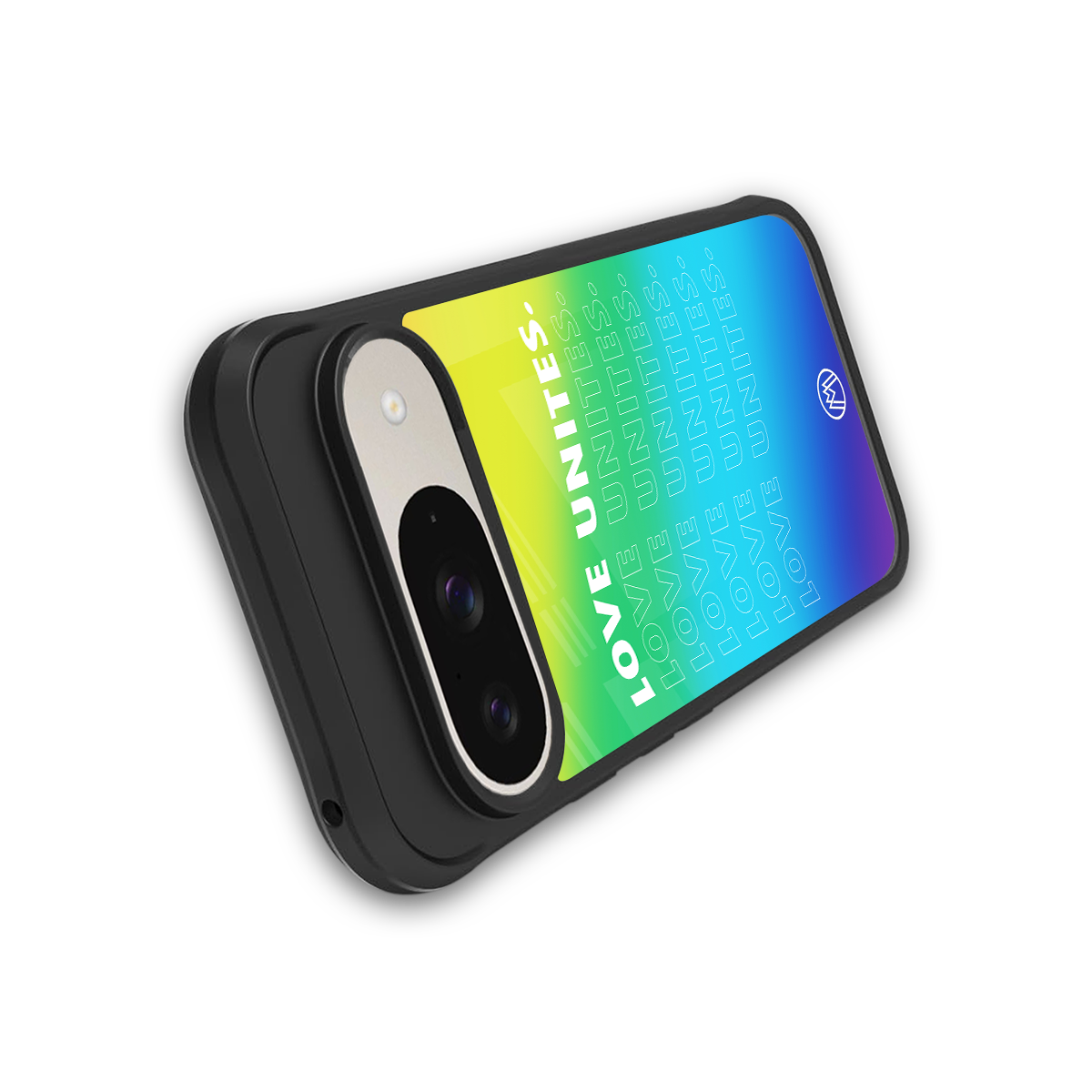 love unites back phone cover | glass case for google pixel 9