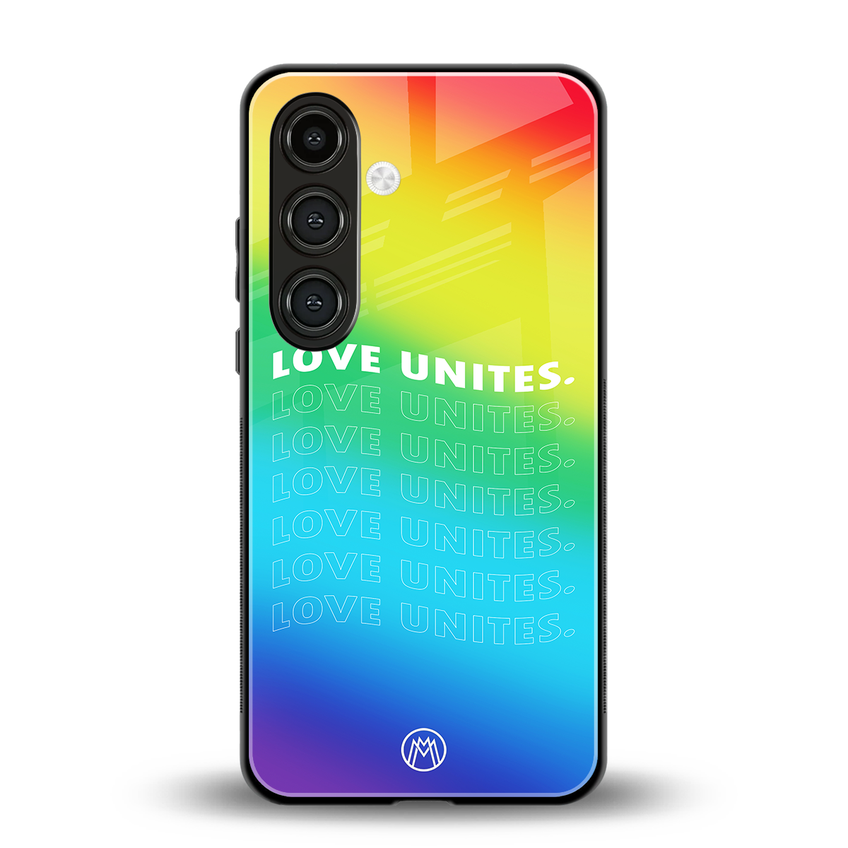 love unites back phone cover | glass case for samsung galaxy s23 plus