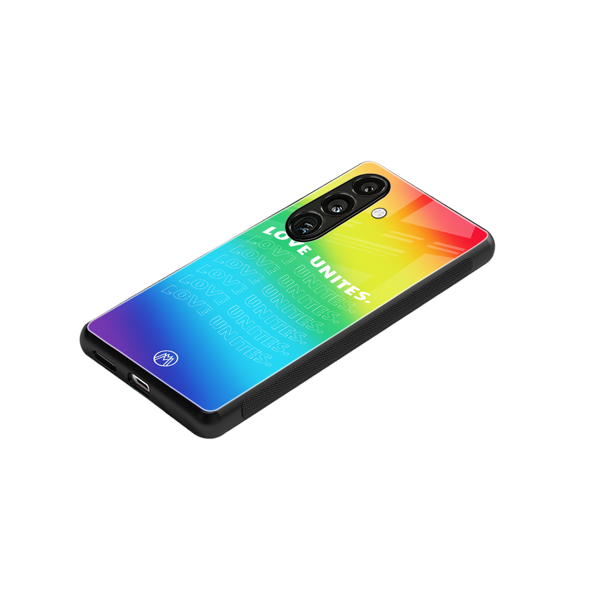 love unites back phone cover | glass case for samsung galaxy s23 plus
