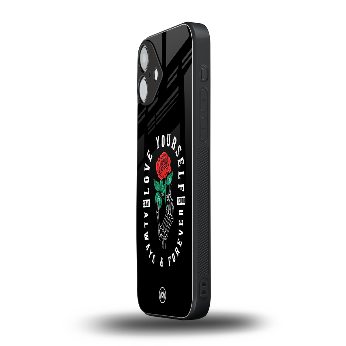 love yourself back phone cover | glass case for iphone 16 plus