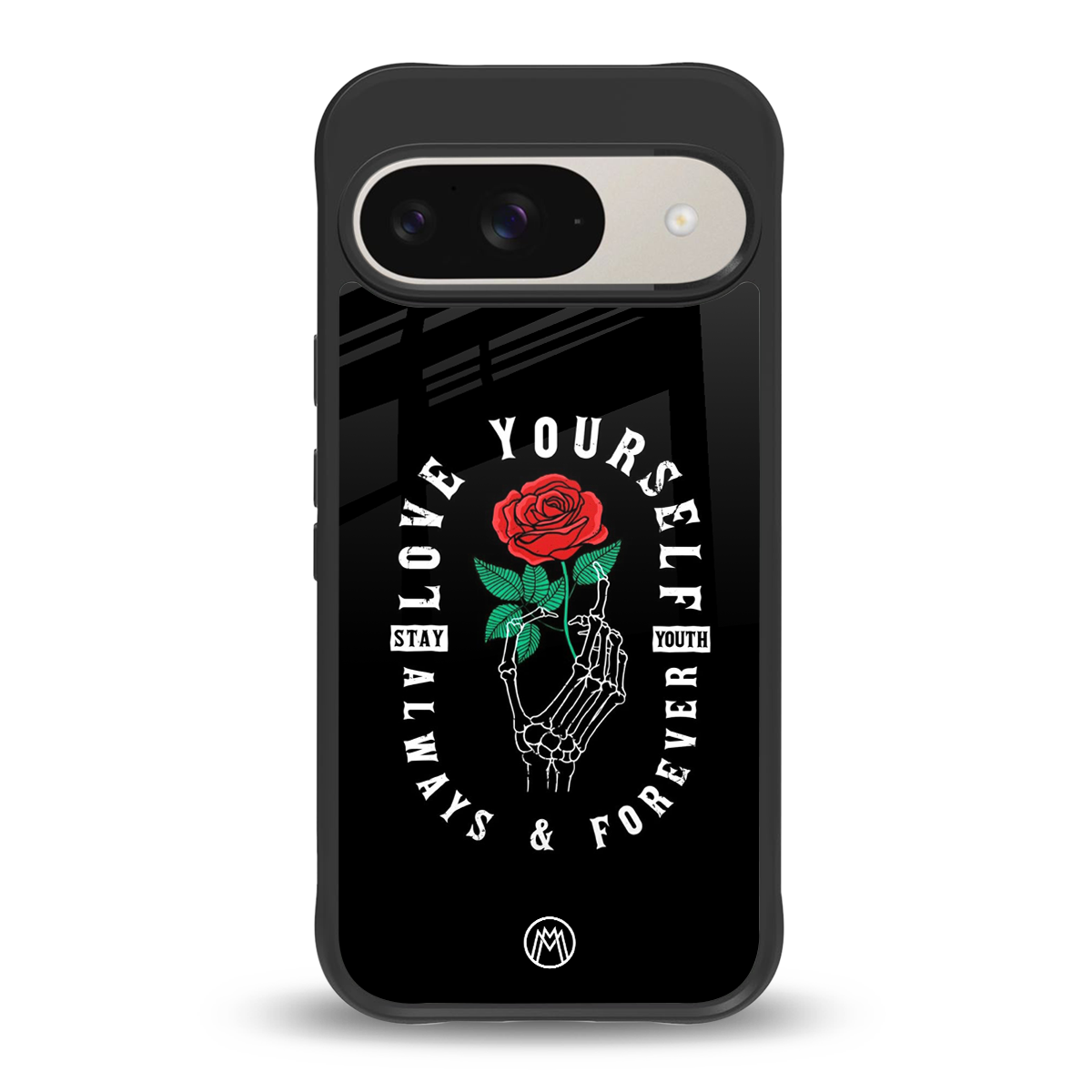 love yourself back phone cover | glass case for google pixel 9