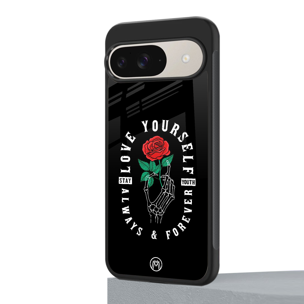 love yourself back phone cover | glass case for google pixel 9
