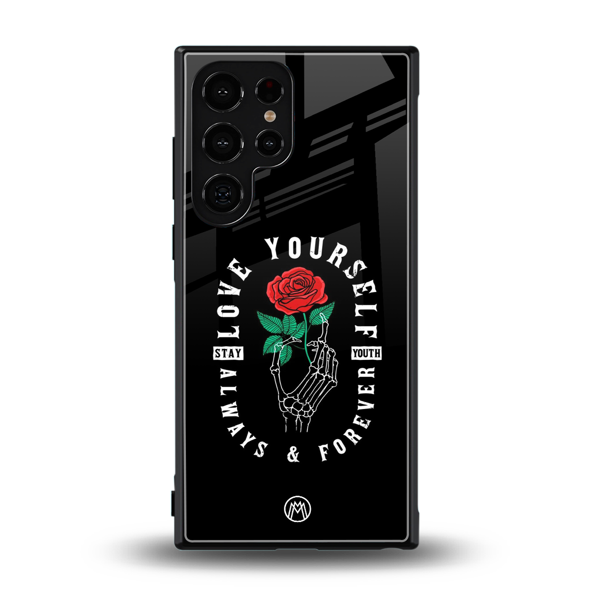 love yourself back phone cover | glass case for samsung galaxy s24 ultra