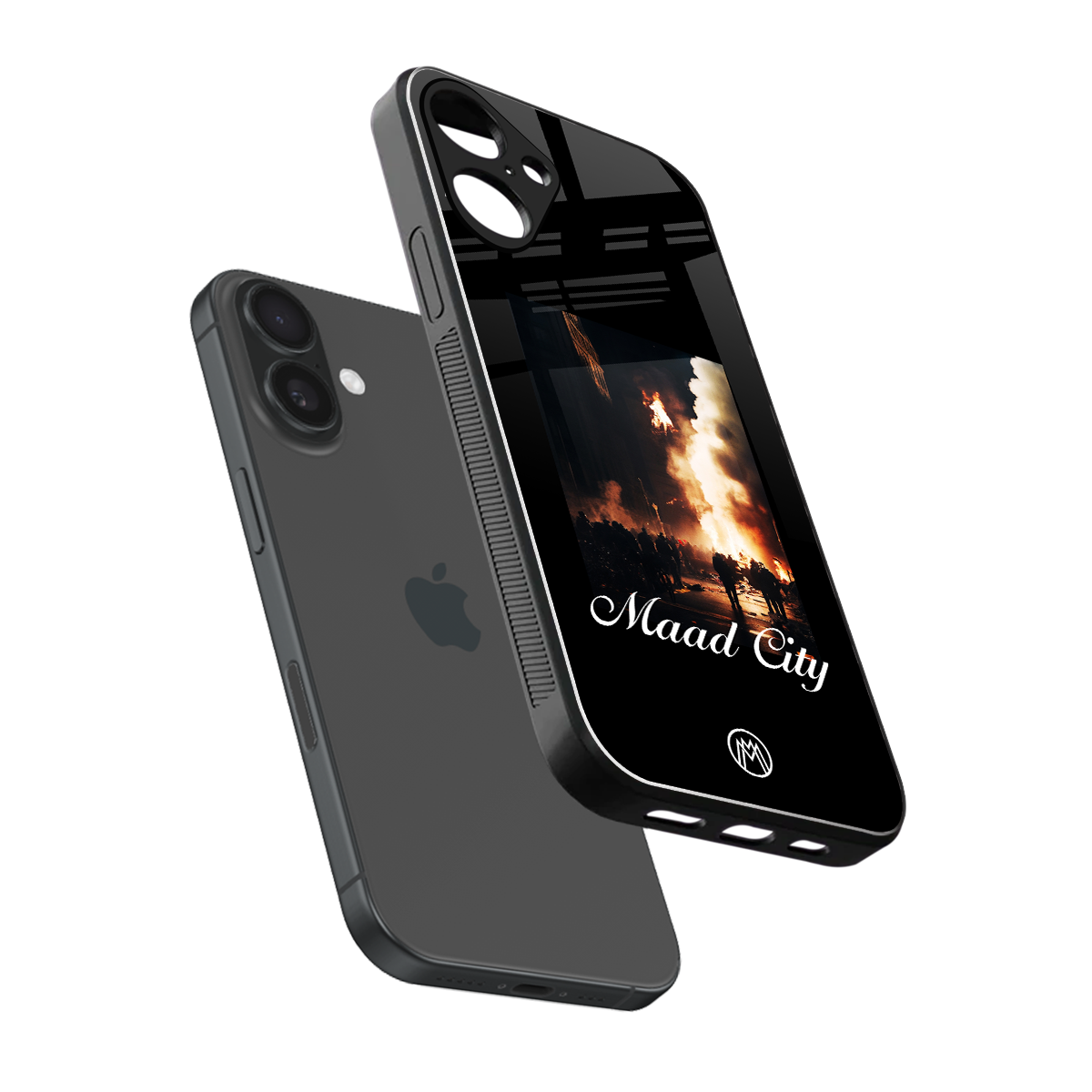 maad city back phone cover | glass case for iphone 16 plus