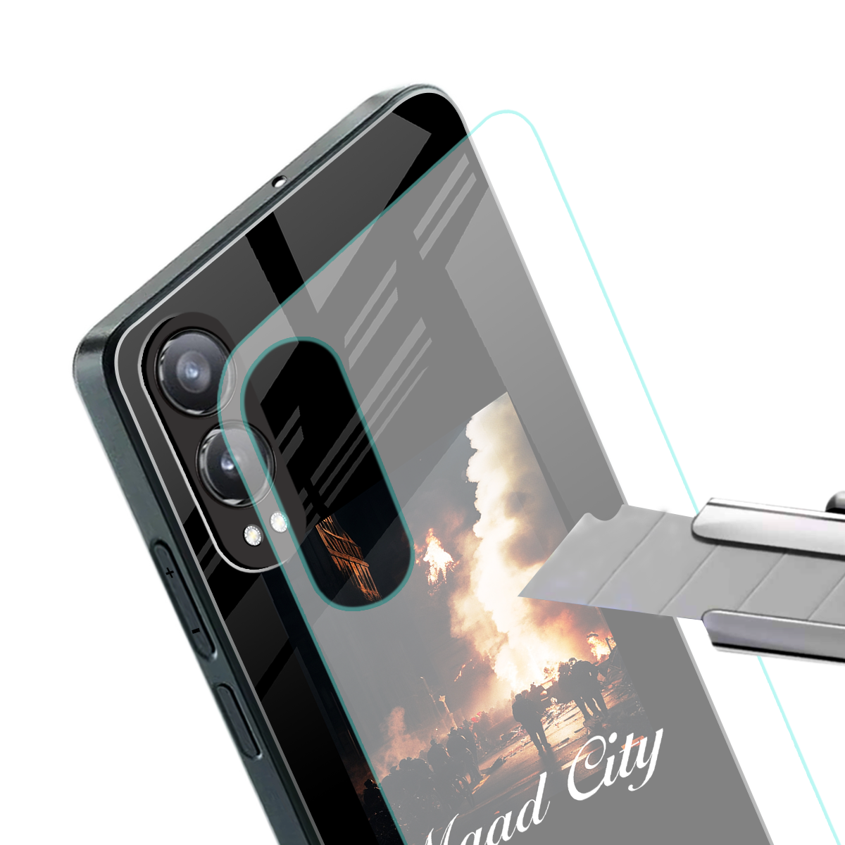 maad city back phone cover | glass case for oneplus nord ce 4 lite