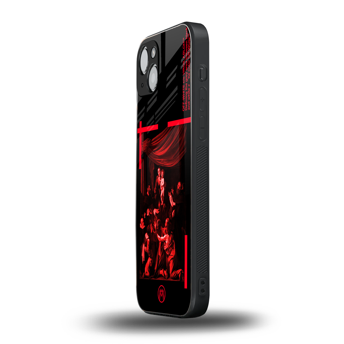 madonna of the rosary back phone cover | glass case for iphone 15 plus