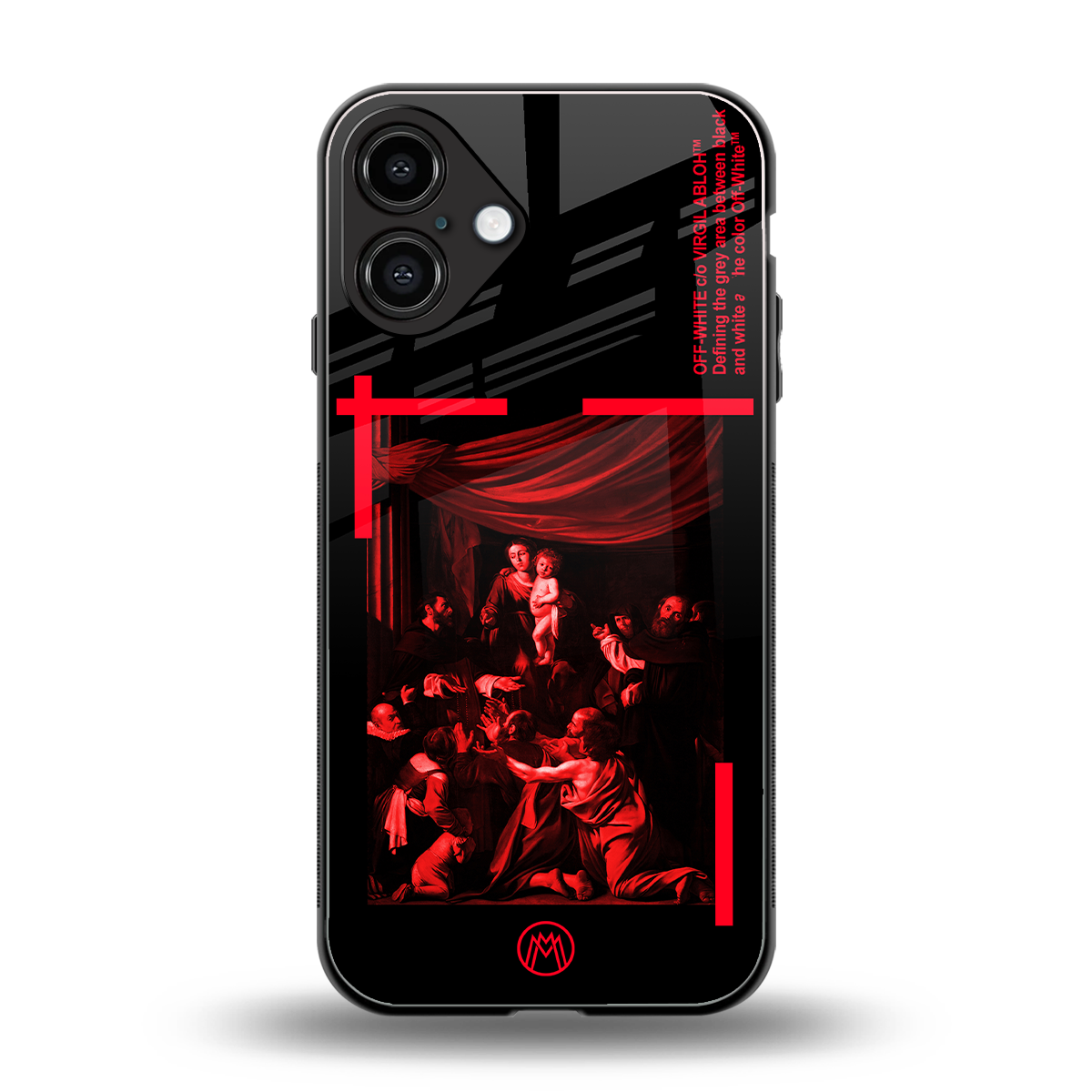 madonna of the rosary back phone cover | glass case for iphone 16 plus