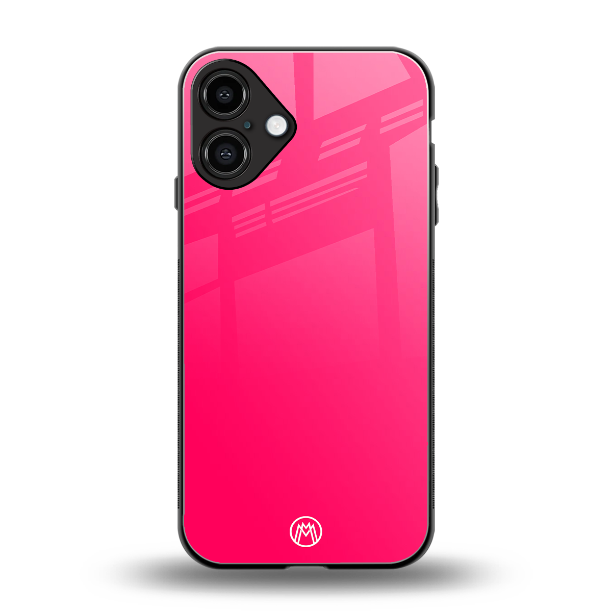 magenta paradise back phone cover | glass case for iphone 16 plus