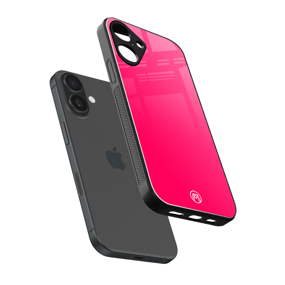 magenta paradise back phone cover | glass case for iphone 16 plus