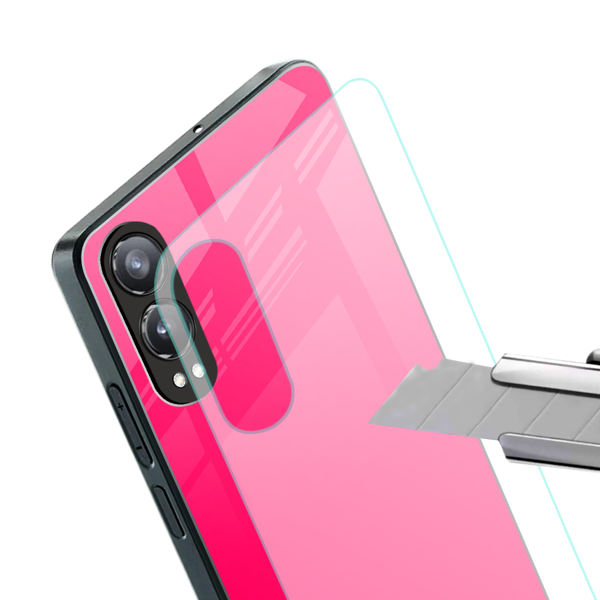 magenta paradise back phone cover | glass case for oneplus nord ce 4 lite