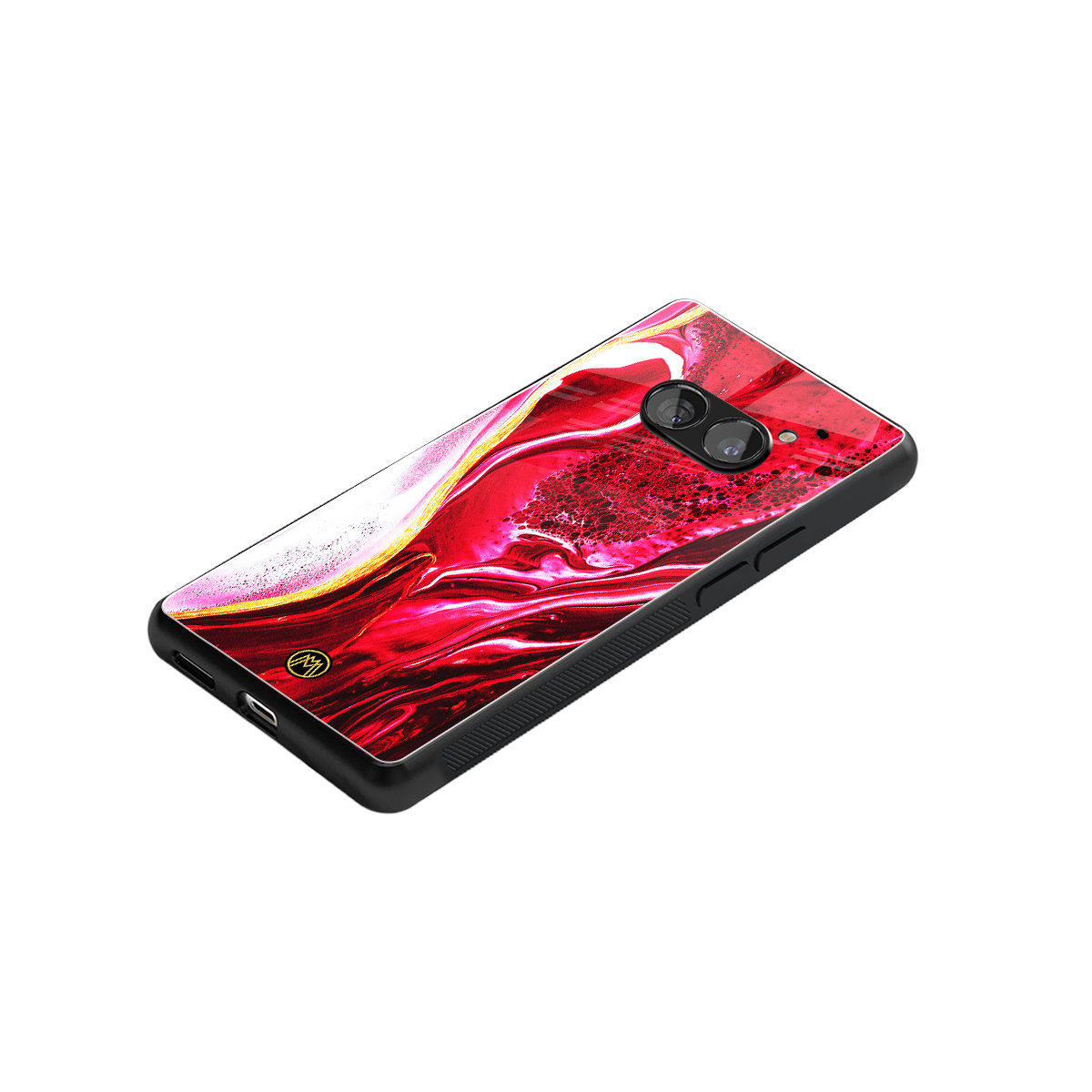 magical pink liquid marble back phone cover | glass case for nothing phone 2a