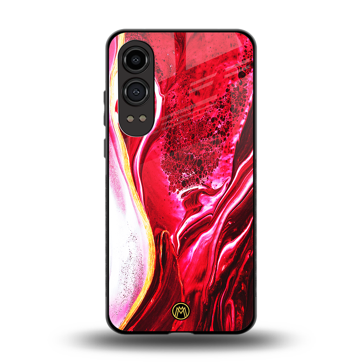 magical pink liquid marble back phone cover | glass case for oneplus nord ce 4 lite