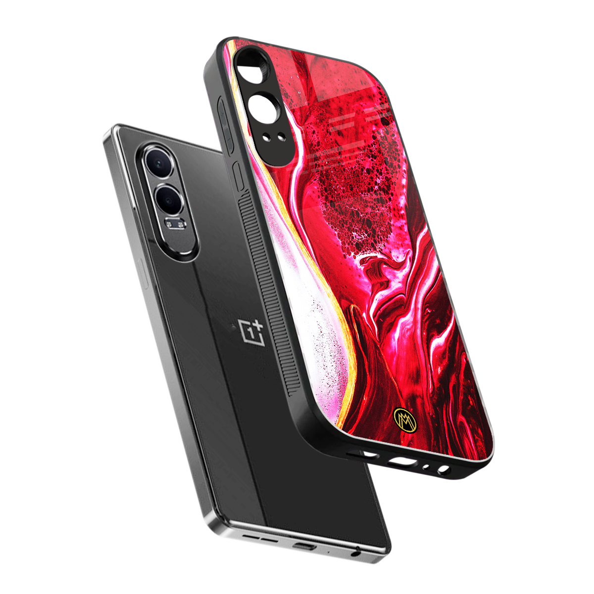 magical pink liquid marble back phone cover | glass case for oneplus nord ce 4 lite