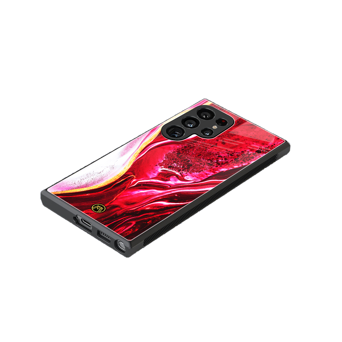 magical pink liquid marble back phone cover | glass case for samsung galaxy s24 ultra