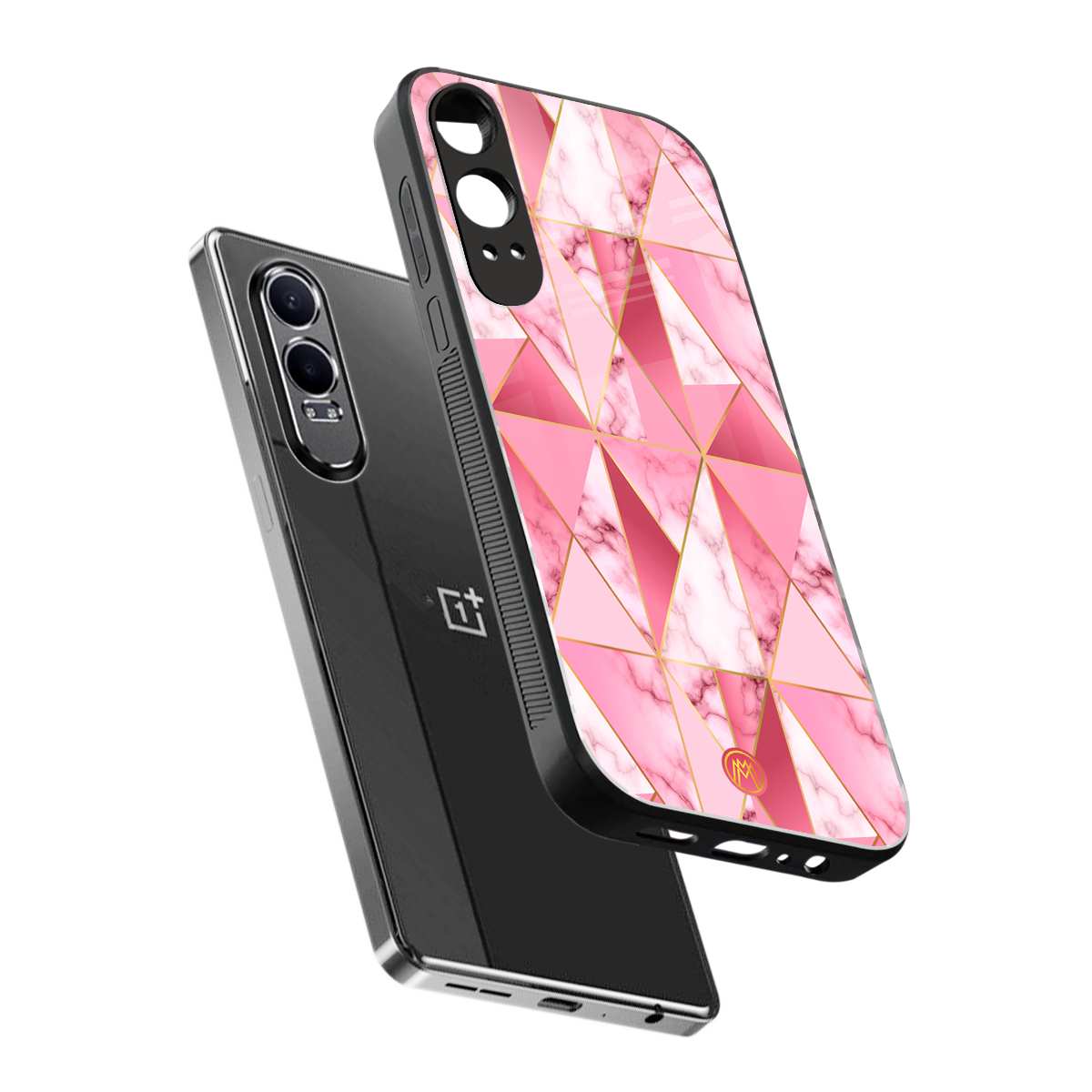magical pink marble back phone cover | glass case for oneplus nord ce 4 lite