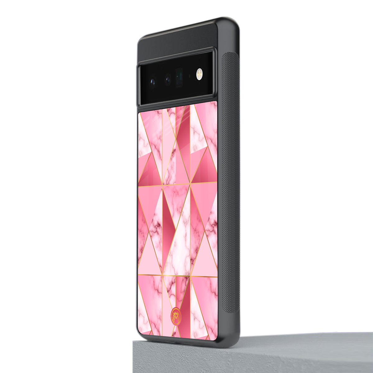 magical pink marble back phone cover | glass case for google pixel 6 pro