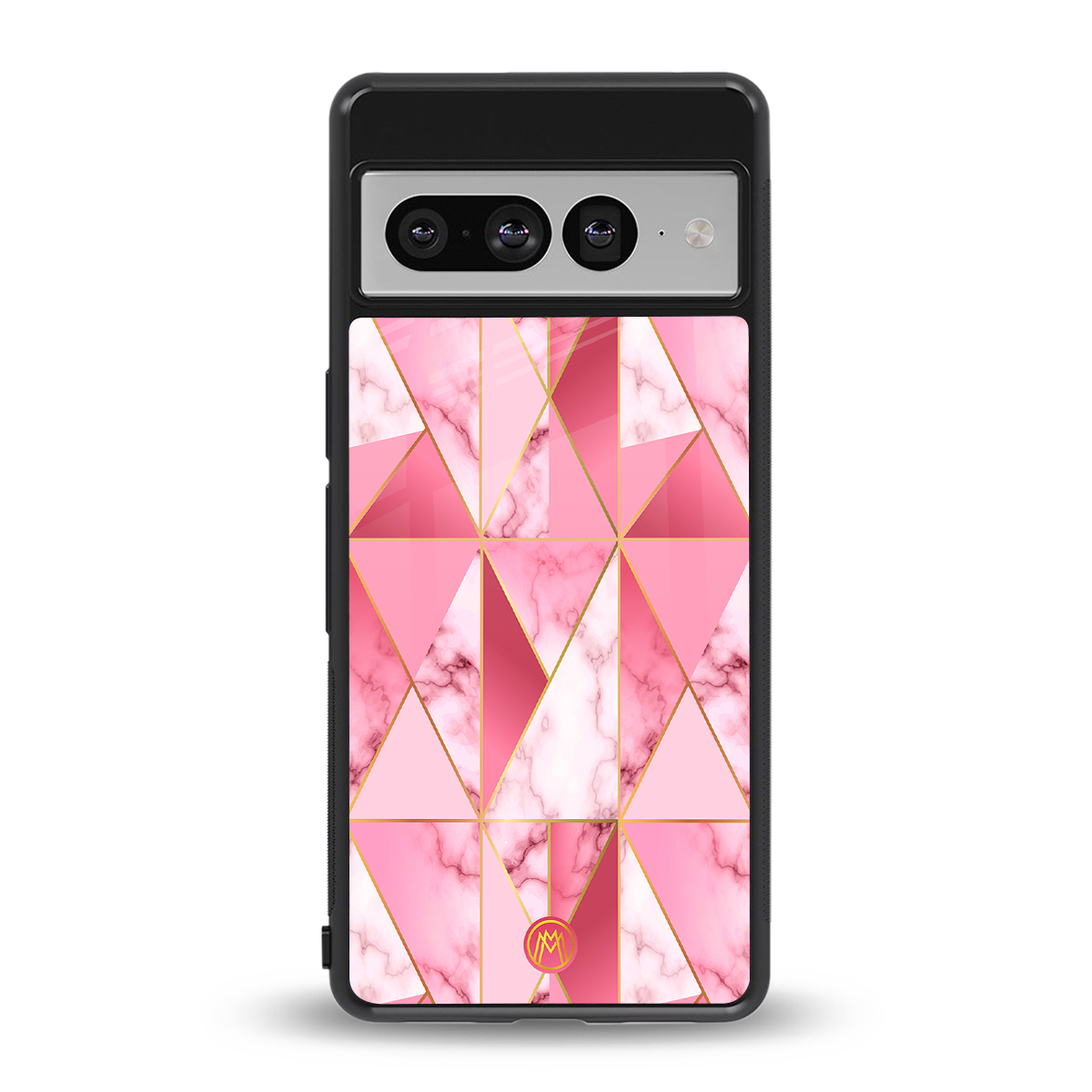 magical pink marble back phone cover | glass case for google pixel 7 pro