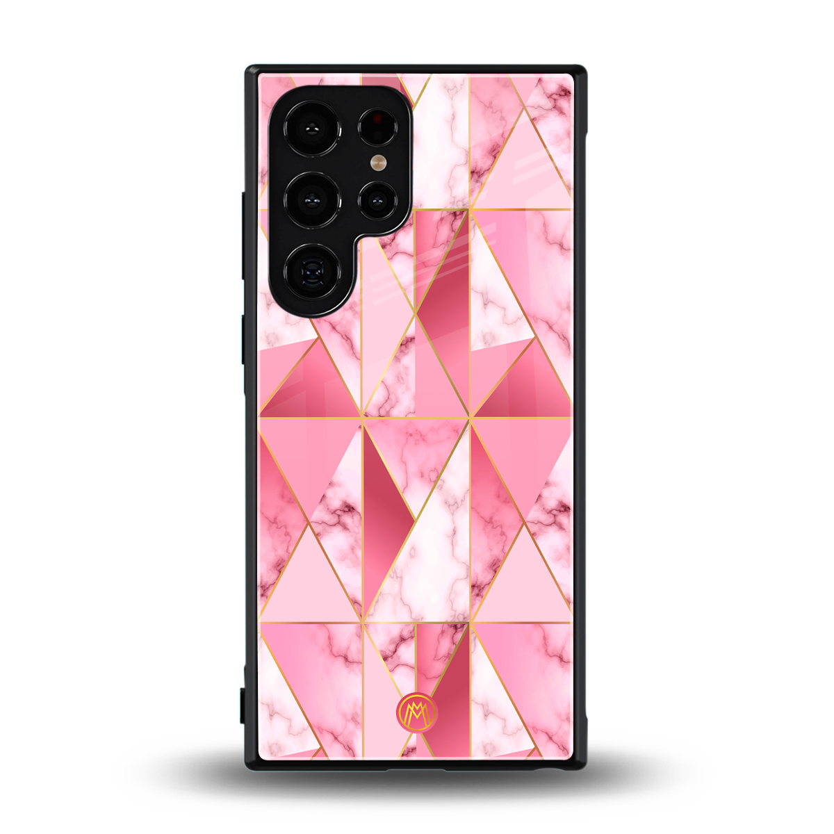 magical pink marble back phone cover | glass case for samsung galaxy s24 ultra