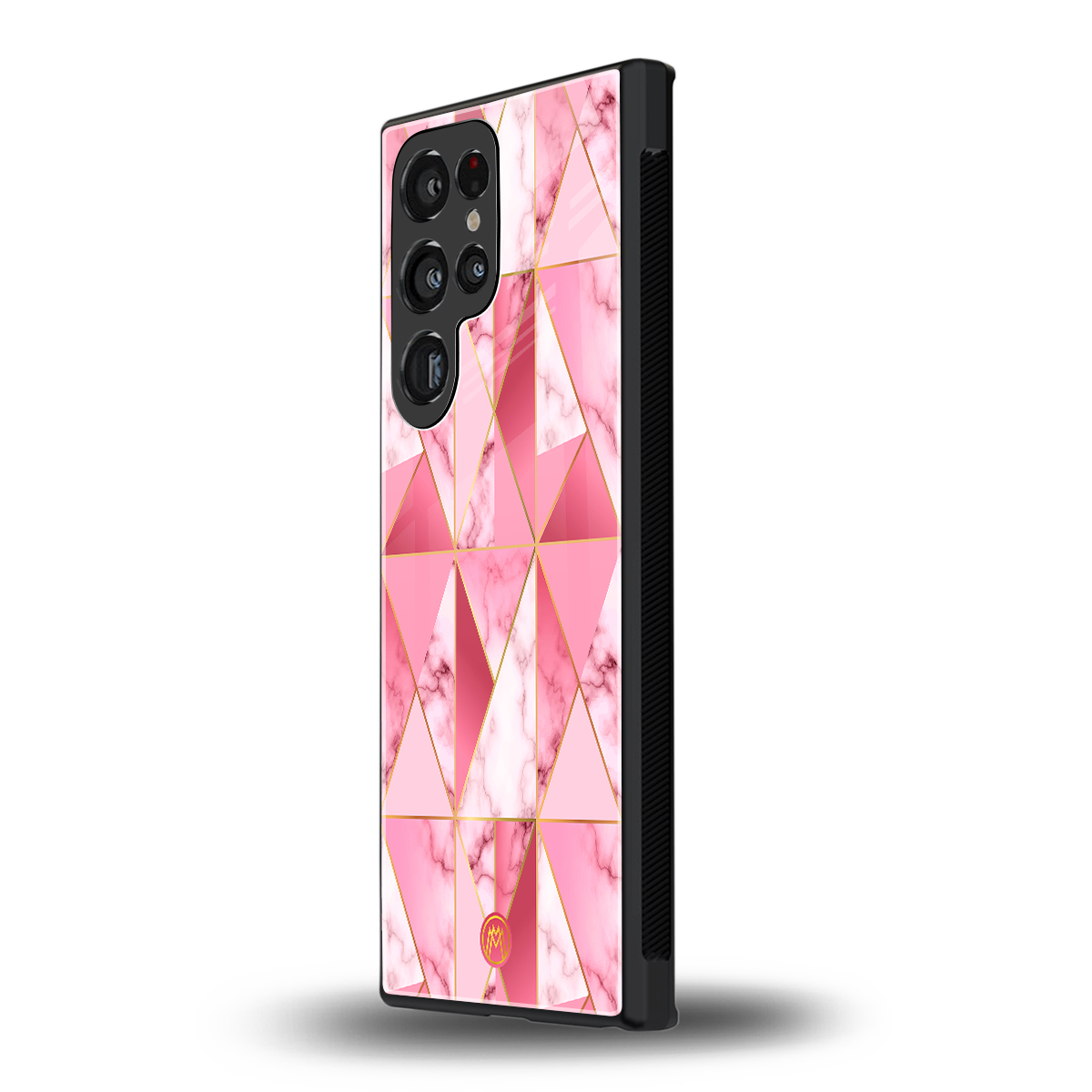 magical pink marble back phone cover | glass case for samsung galaxy s24 ultra