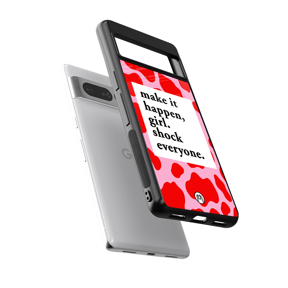 make it happen girl back phone cover | glass case for google pixel 7 pro