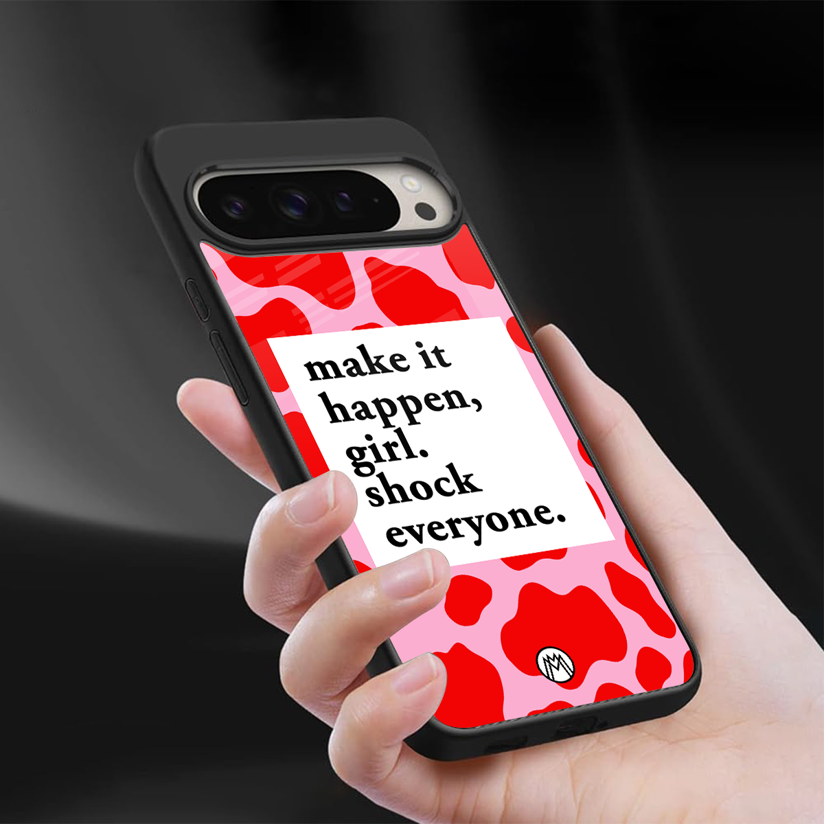 make it happen girl back phone cover | glass case for google pixel 9 pro