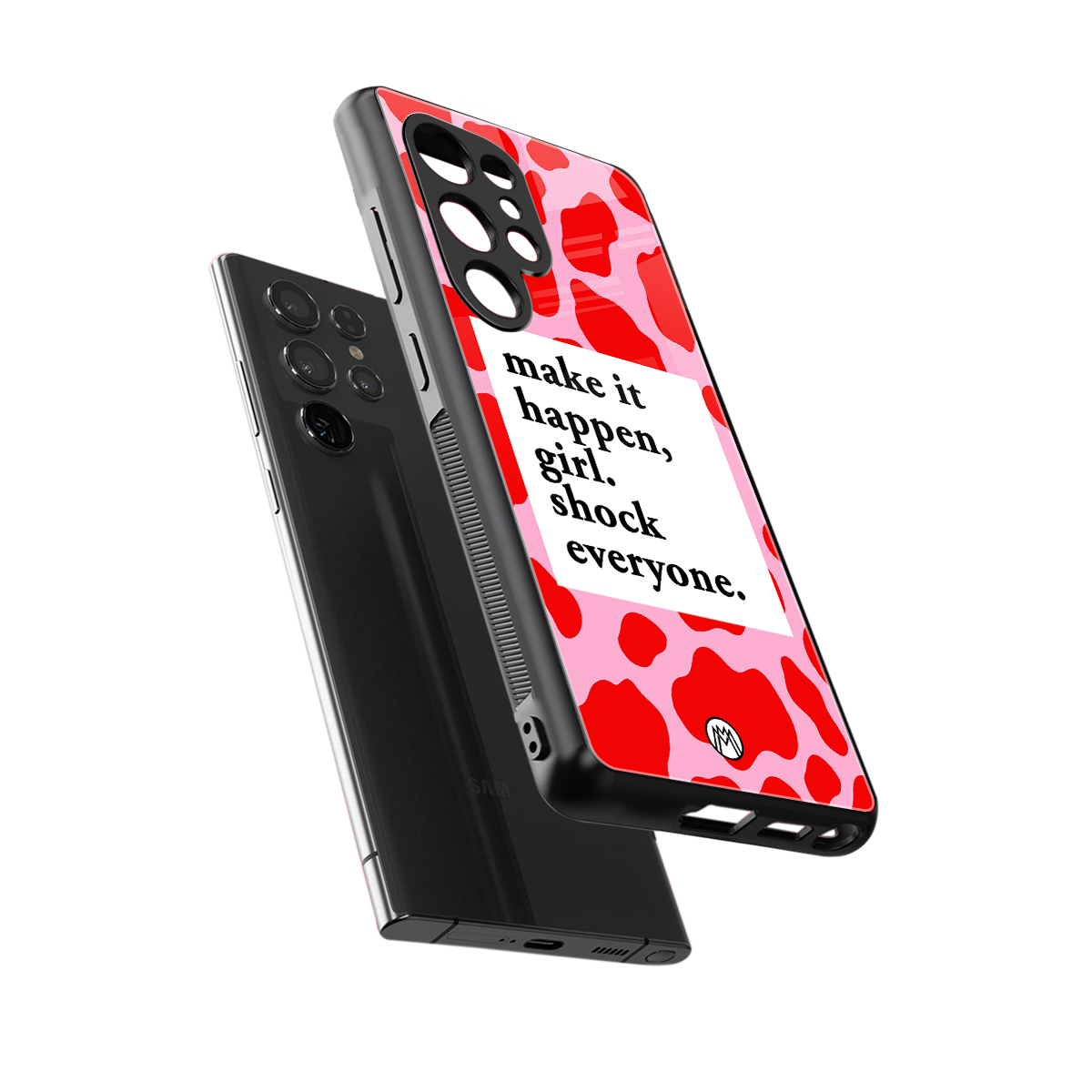 make it happen girl back phone cover | glass case for samsung galaxy s25 ultra