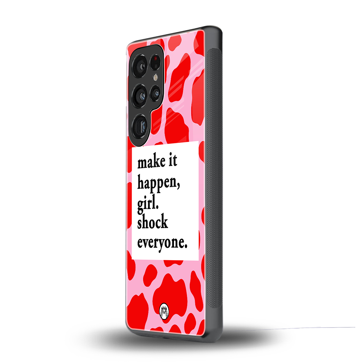 make it happen girl back phone cover | glass case for samsung galaxy s25 ultra