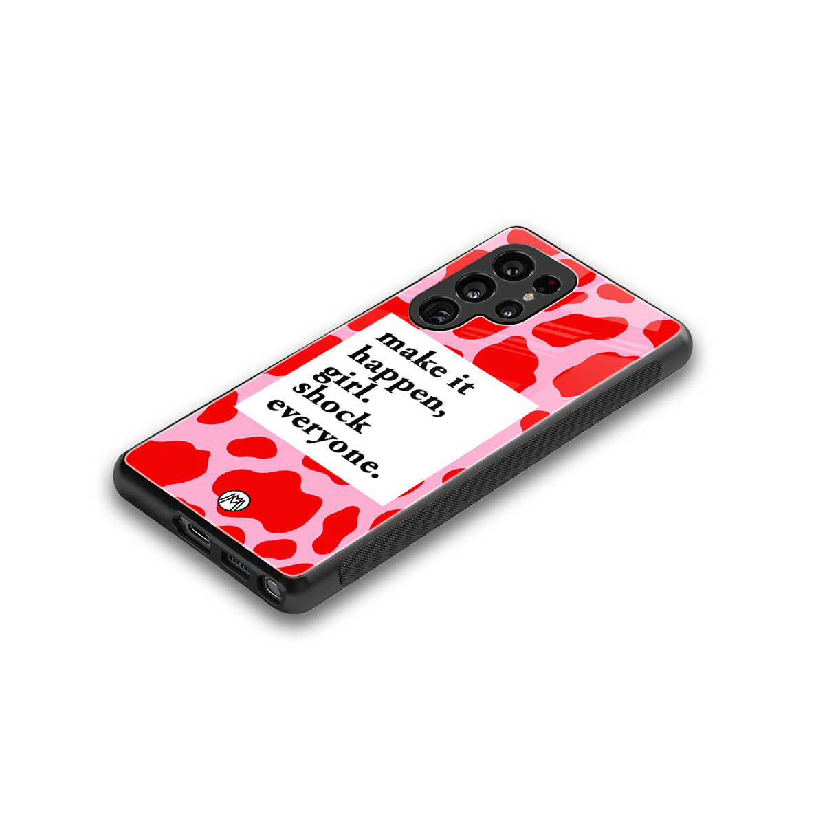 make it happen girl back phone cover | glass case for samsung galaxy s25 ultra