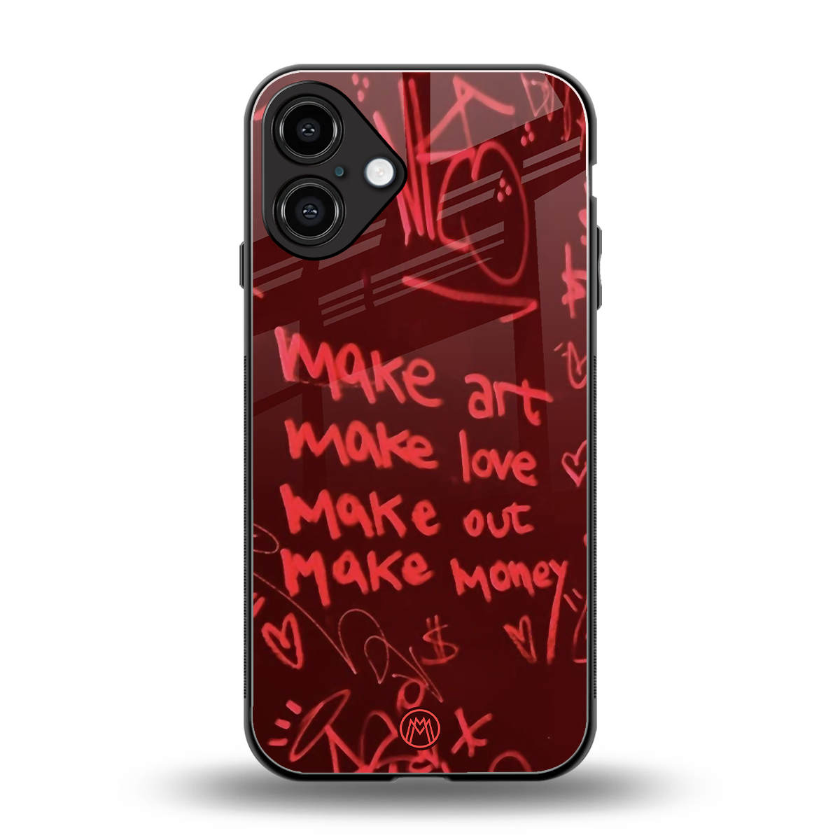 make magic back phone cover | glass case for iphone 16 plus