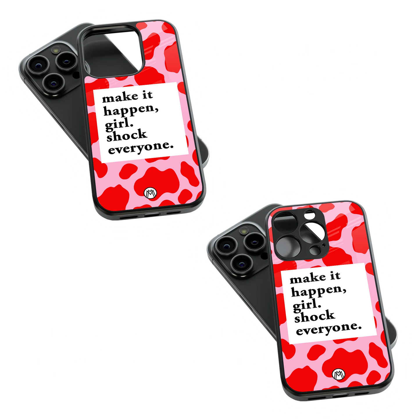 Trendy Glass Back Mobile Case for iPhone, Samsung, Redmi, OnePlus, Google Pixel, Motorola