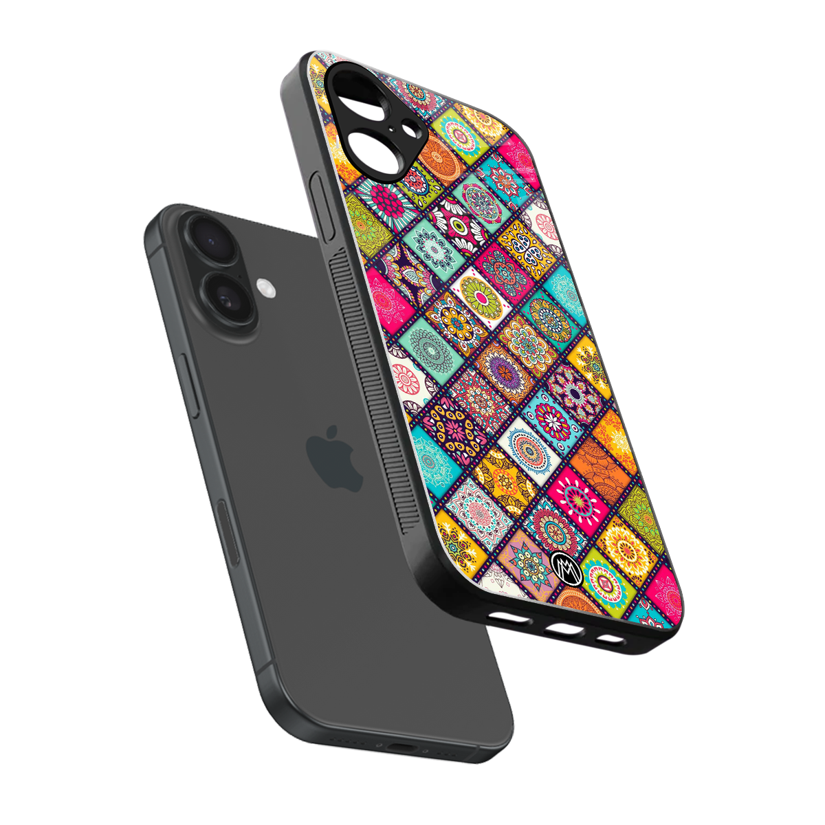 mandala art back phone cover | glass case for iphone 16