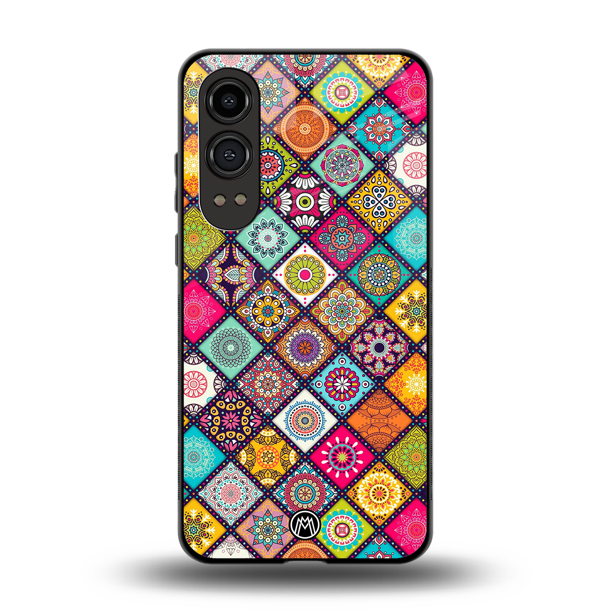 mandala art back phone cover | glass case for oneplus nord ce 4 lite
