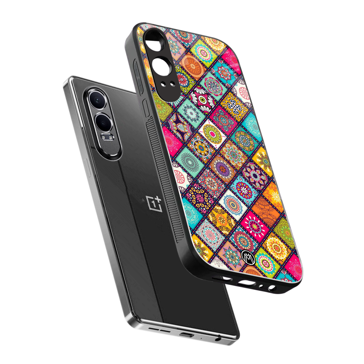 mandala art back phone cover | glass case for oneplus nord ce 4 lite