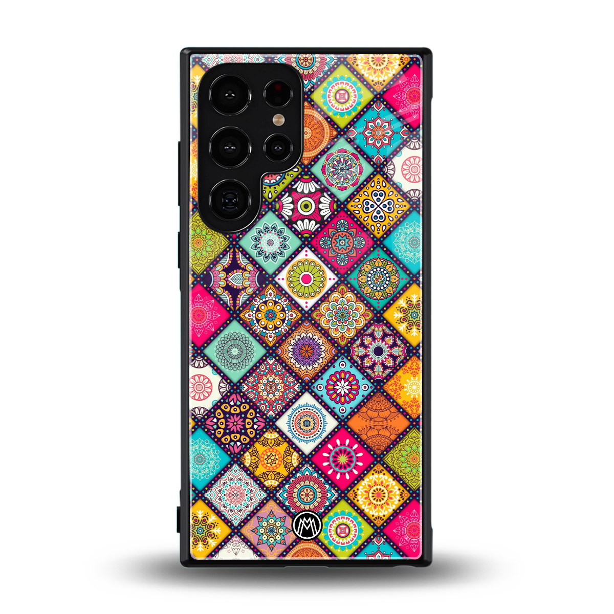 mandala art back phone cover | glass case for samsung galaxy s24 ultra