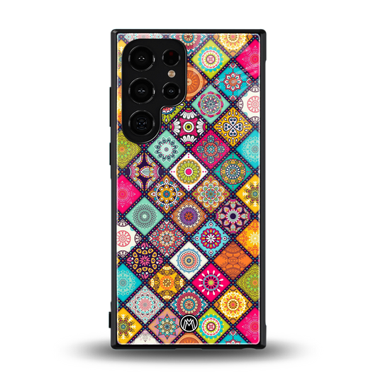 mandala art back phone cover | glass case for samsung galaxy s24 ultra