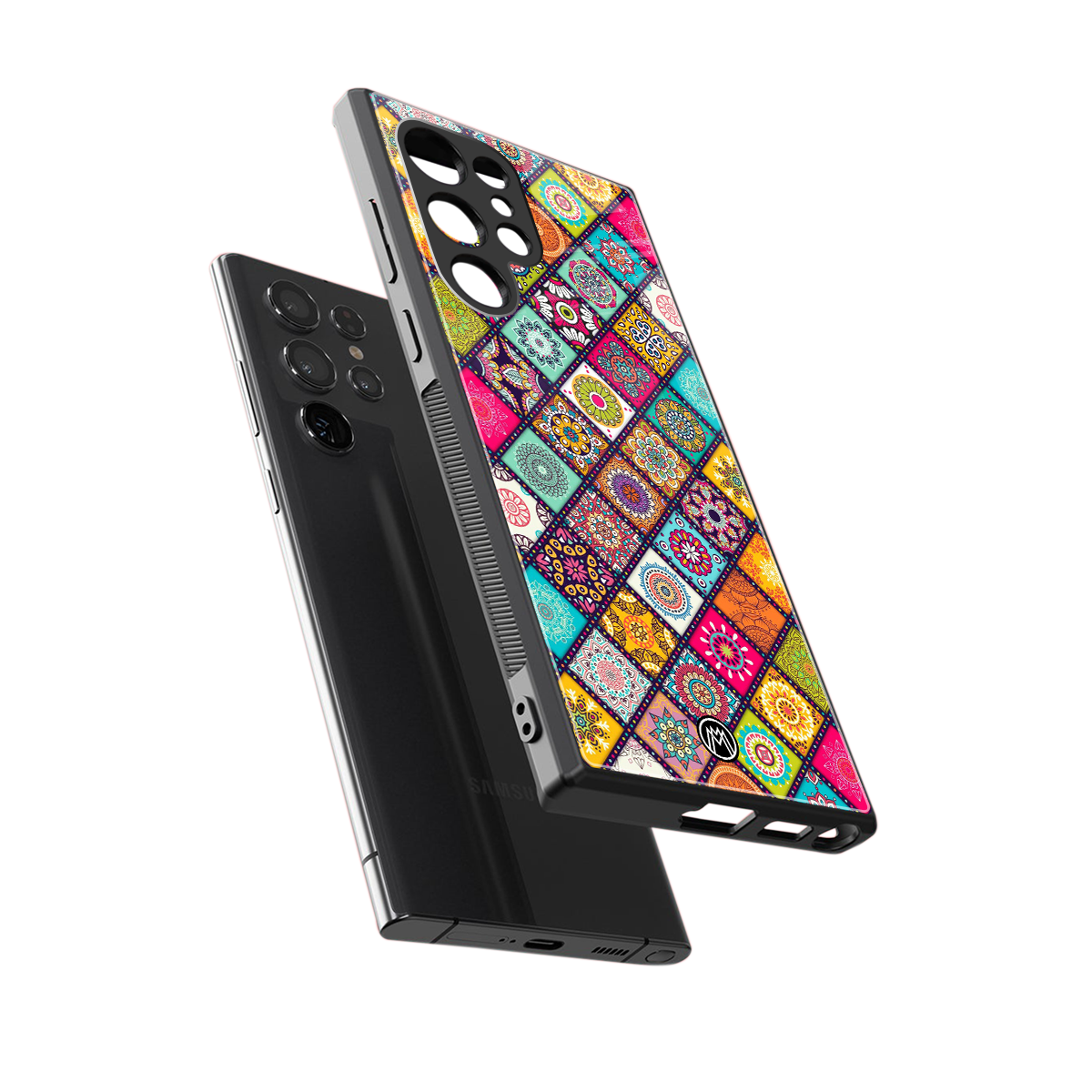 mandala art back phone cover | glass case for samsung galaxy s24 ultra