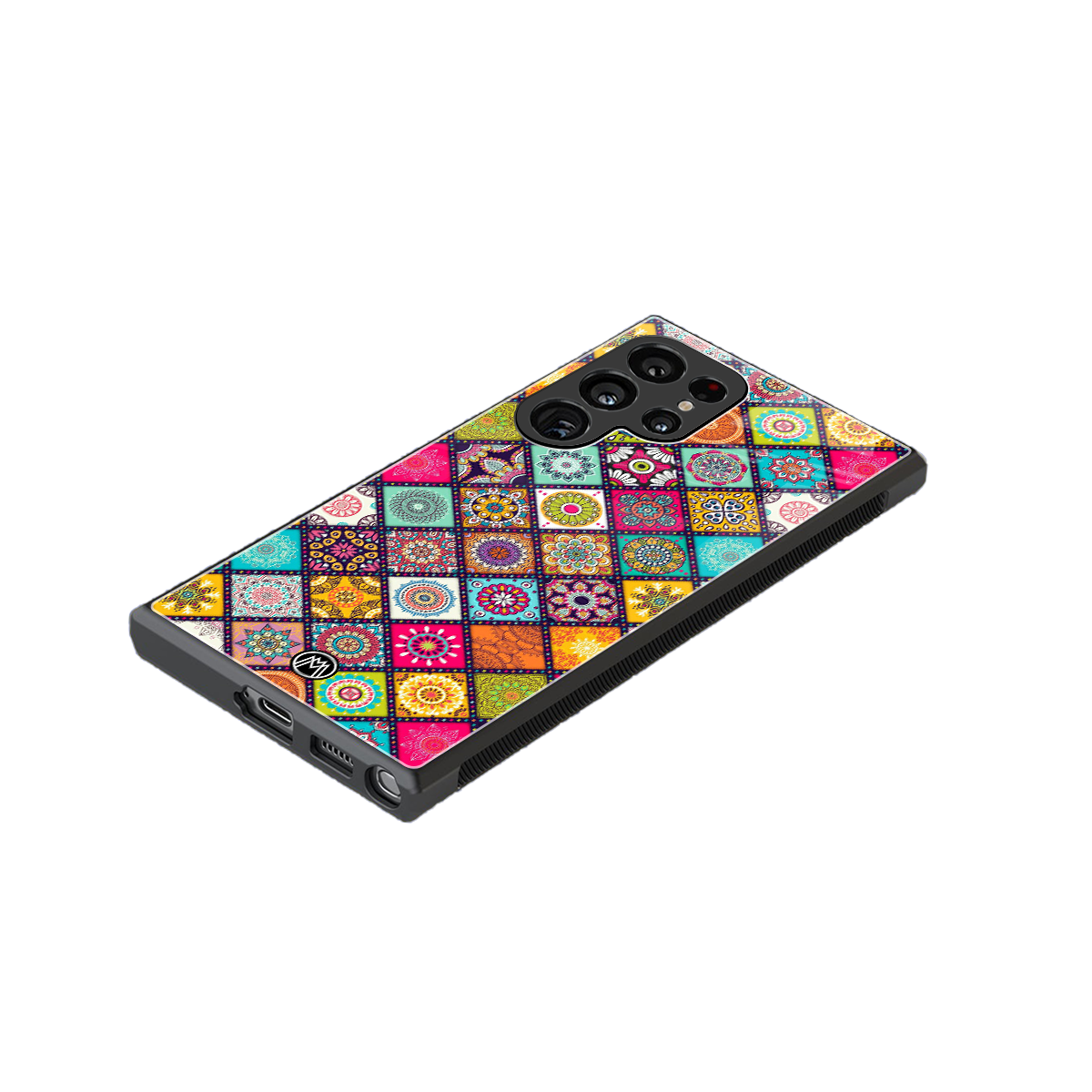 mandala art back phone cover | glass case for samsung galaxy s24 ultra