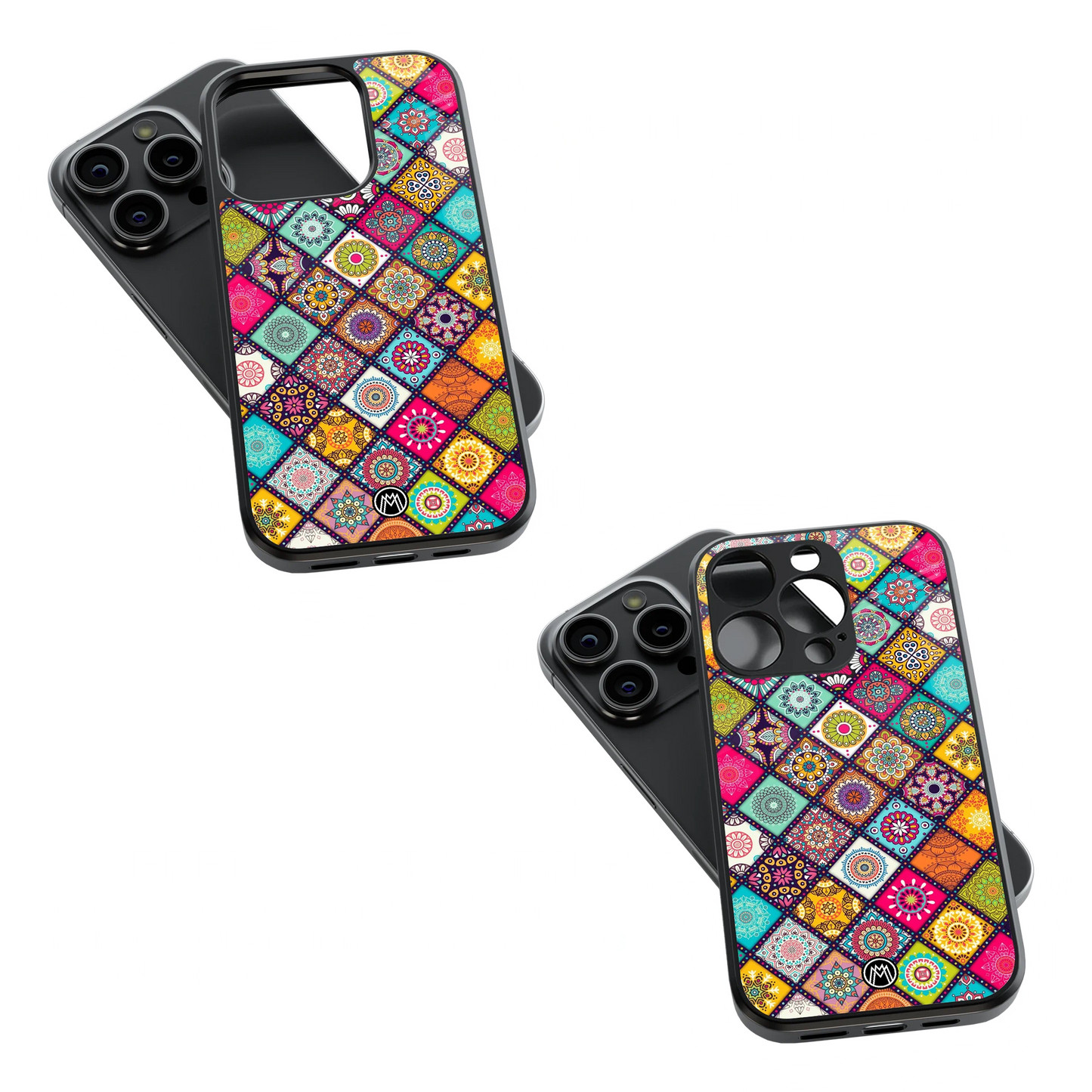 Trendy Glass Back Mobile Case for iPhone, Samsung, Redmi, OnePlus, Google Pixel, Motorola