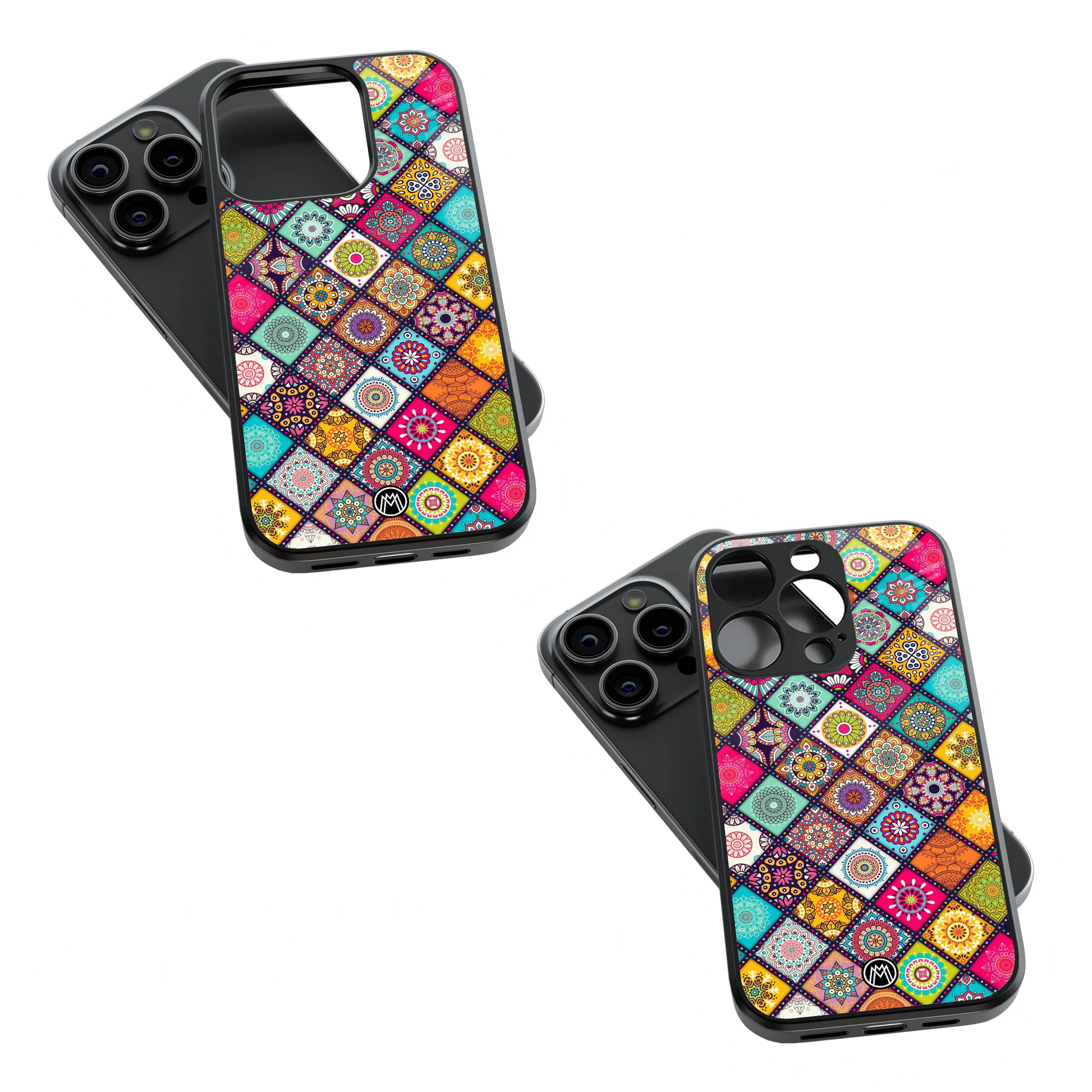 Trendy Glass Back Mobile Case for iPhone, Samsung, Redmi, OnePlus, Google Pixel, Motorola